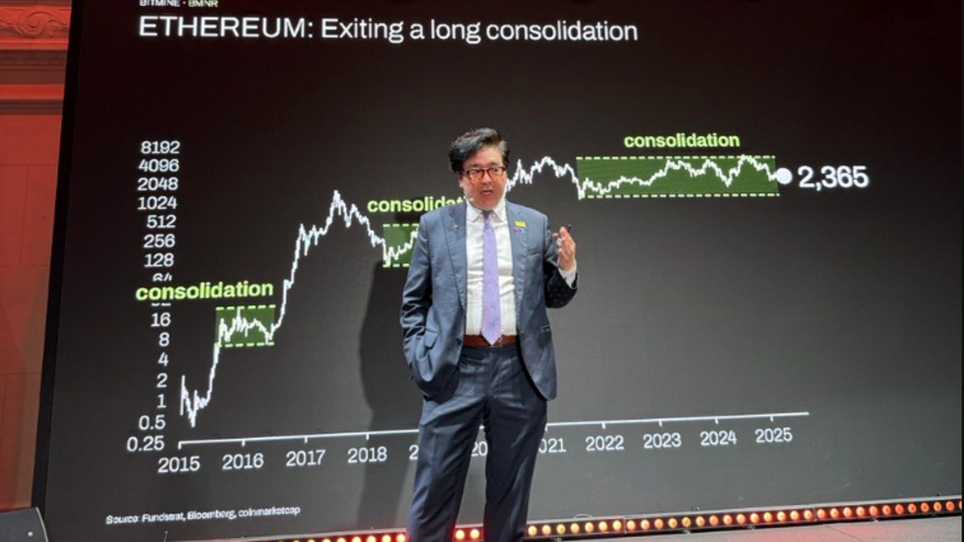 Tom Lee旗下Bitmine再购ETH，持仓占以太坊总供应量4.8%