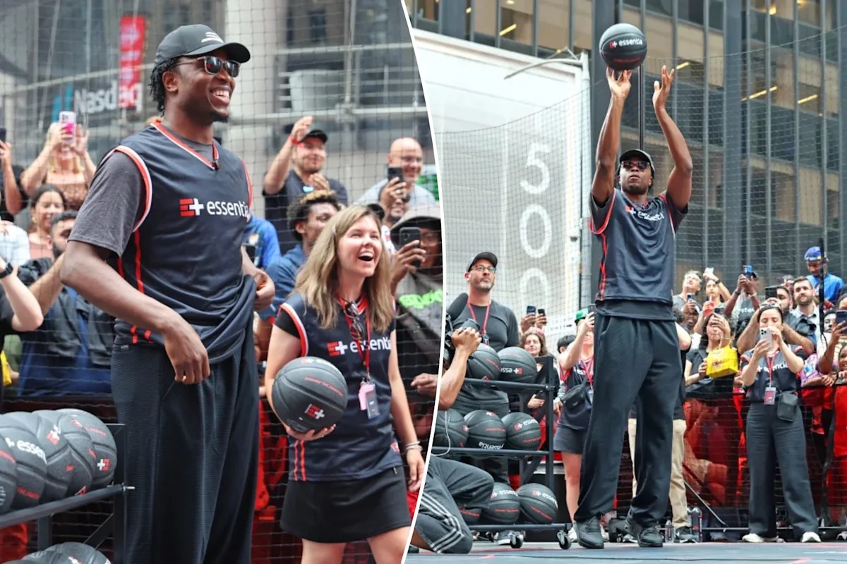 OG·阿奴诺比在时代广场球迷的帮助下重温NBA总决赛标志性时刻