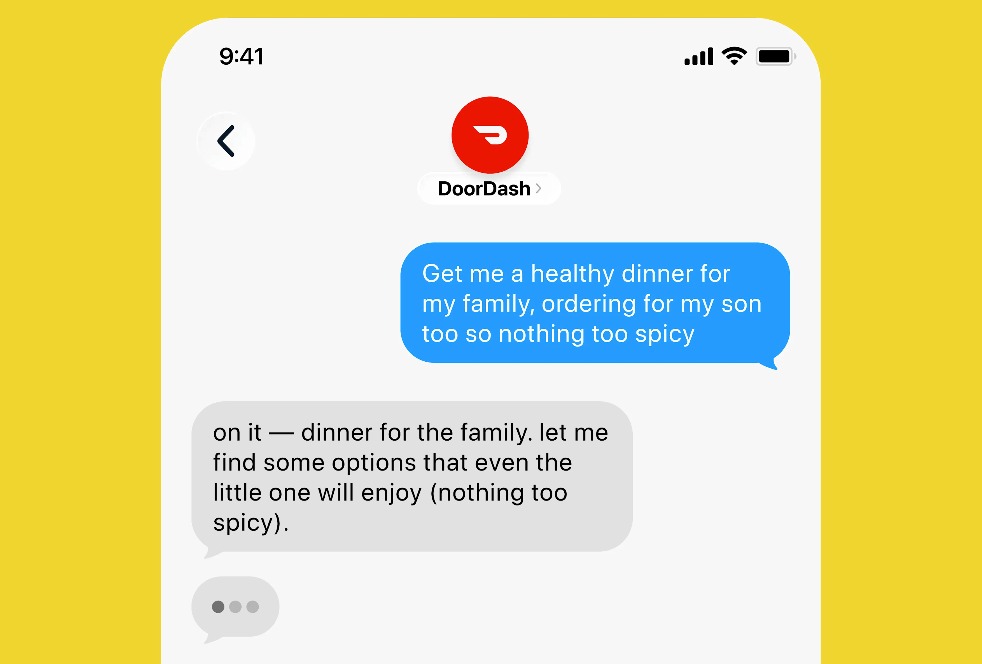 DoorDash 推出可发消息点餐的 AI 智能体