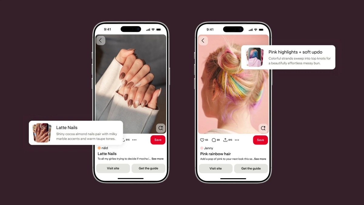 Pinterest 的 AI 现在将美妆 Pin 变成行动方案