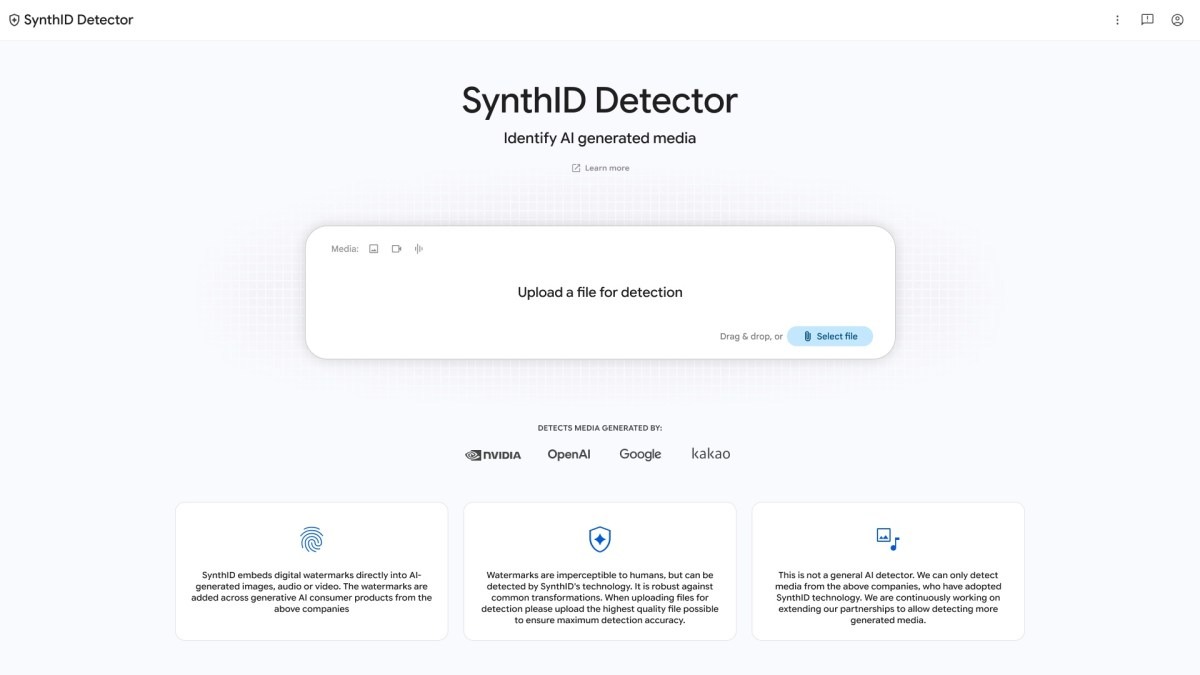 谷歌上线全新 SynthID 网站，可识别 AI 生成内容