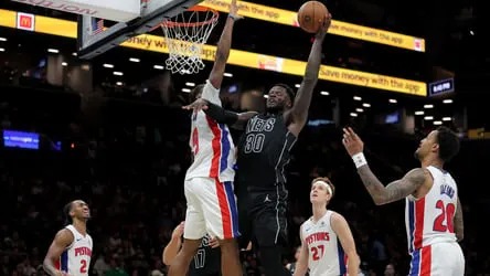 篮网94-110不敌活塞仍难求一胜